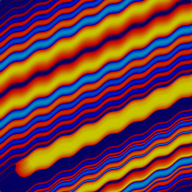 Tenth solution, showing a fully resolved flow.